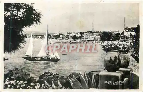 Cartes postales moderne Juan les Pins Vue Generale Bateau