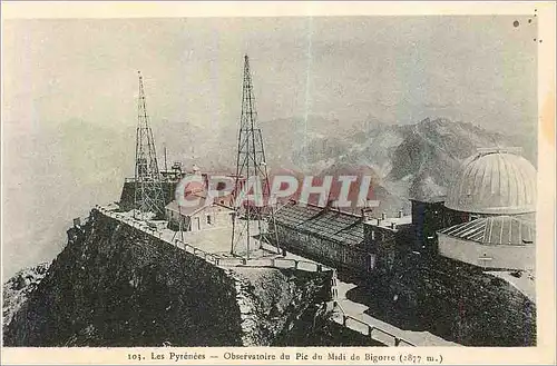 Ansichtskarte AK les Pyrenees Observatoire du Pic du Midi de Bigorre (2877m)