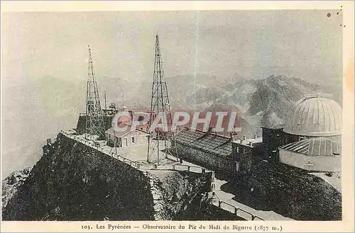 Cartes postales les Pyrenees Observatoire du Pic du Midi de Bigorre (2877m)