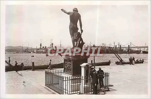 Moderne Karte Toulon le Genie de la Mer et le Port