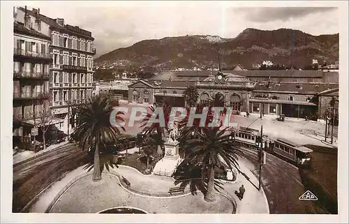 Cartes postales moderne Toulon Place Albert 1er et la Gare Tramway