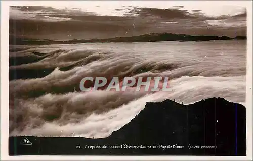 Moderne Karte Crepuscule vu de l'Observatoire du Puy de Dome