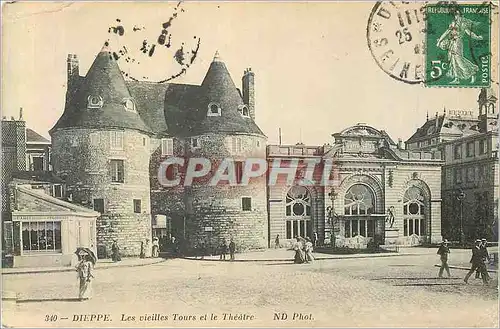 Cartes postales Dieppe les Vieilles Tours et le Theatre