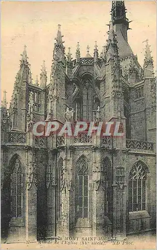 Cartes postales Mont Saint Michel Abside de l'Eglise (XVe Siecle)