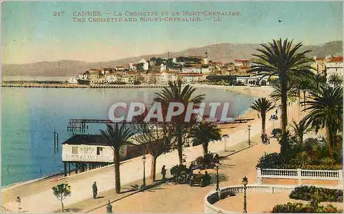 Cartes postales Cannes la Croisette et le Mont Chevalier