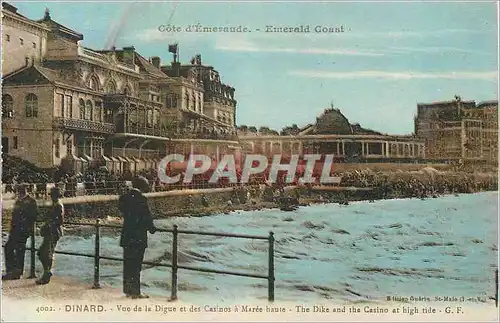 Ansichtskarte AK Cote d'Emeraude Dinard Vue de la digue et des casinos a maree haute