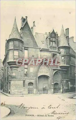 Cartes postales Paris Hotel de Sens