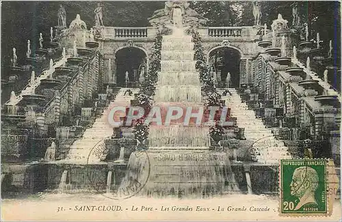 Ansichtskarte AK Saint Cloud le Parc les Grandes Eaux la Grande Cascade