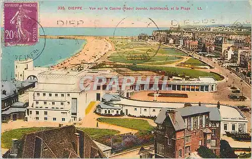 Ansichtskarte AK Dieppe Vue sur la Casino (Raoul Jourde Architecte) et la Plage