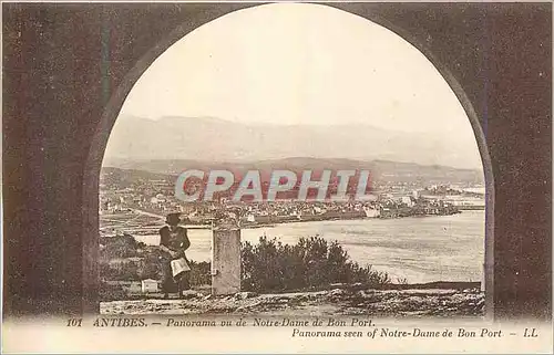 Ansichtskarte AK Antibes Panorama vue de Notre Dame de Bon Port