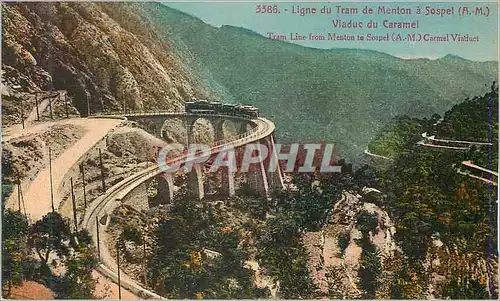 Cartes postales Ligne du Tram de Menton a Sospel (A M) Viaduc du Caramel