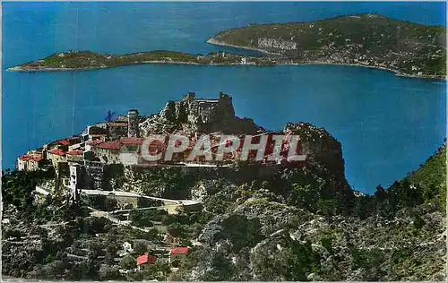 Cartes postales moderne Eze Village Vue Generale au Fond le Cap Ferrat