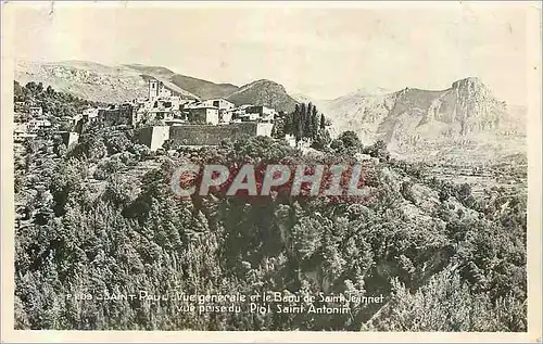 Cartes postales moderne Saint Paul Vue Generale et le Baou de Saint Jeannet