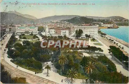 Ansichtskarte AK Nice Vue d'Ensemble du Casino Municipal et de la Promenade du Midi