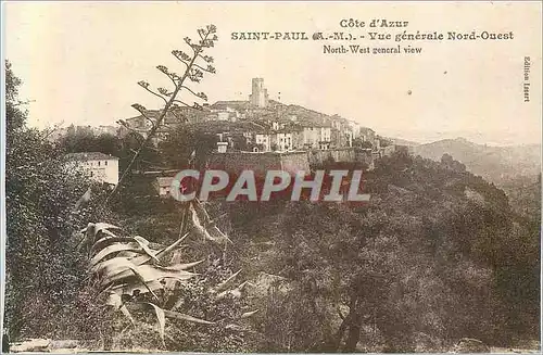 Cartes postales Cote d'Azur Saint Paul (A M) Vue Generale Nord Ouest