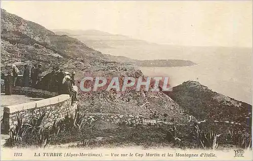 Ansichtskarte AK la Turbie (Alpes Maritimes) Vue sur le Cap Martin et les Montagnes d'Italie