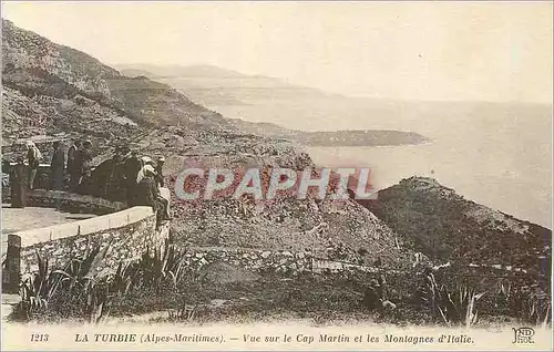 Cartes postales la Turbie (Alpes Maritimes) Vue sur le Cap Martin et les Montagnes d'Italie