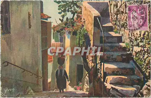 Cartes postales Eze (Alpes Maritimes) une Vieille Rue du Village Cote d'Azur la Douce France
