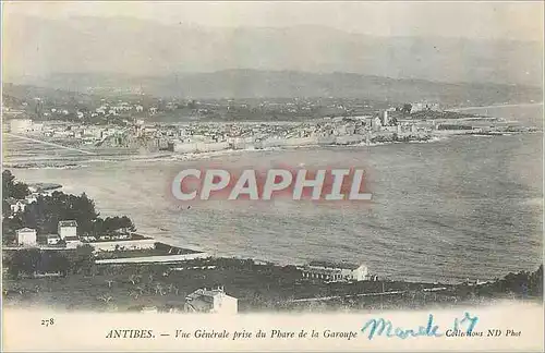 Cartes postales Antibes Vue Generale Prise du Phare de la Garoupe