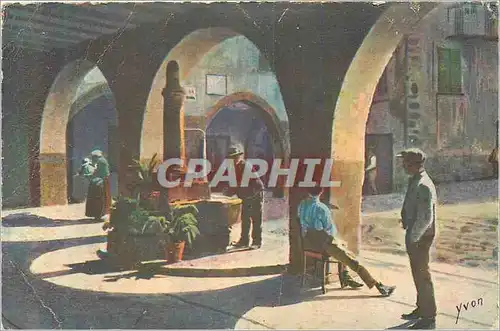 Cartes postales Sospel (Alpes Maritimes) Arcades et Vieille Fontaine Cote d'Azur la Douce France