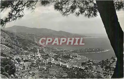 Cartes postales moderne la Turbie Echappee sur la Ville le Cap Martin et la Riviera Italienne