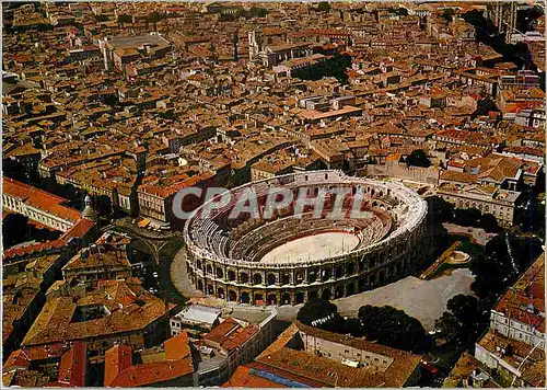 Cartes postales moderne Nimes Vue Aerienne des Arenes la Rome Francaise
