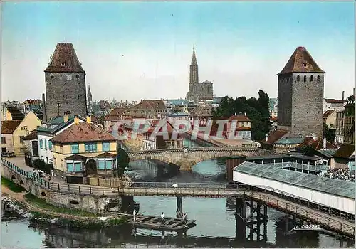 Moderne Karte Strasbourg (Bas Rhin) les Ponts Couverts