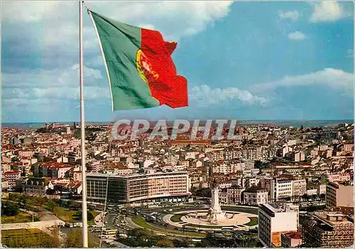 Cartes postales moderne Lisboa Praca Marques de Pombal e Vista Parcial