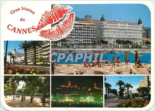 Cartes postales moderne Gros Bisous de Cannes Images de France Cote d'Azur