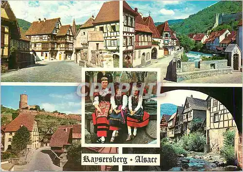 Cartes postales moderne Kaysersberg (Haut Rhin) Vue Pittoresques autour du Vieux pont Fortifie Folklore