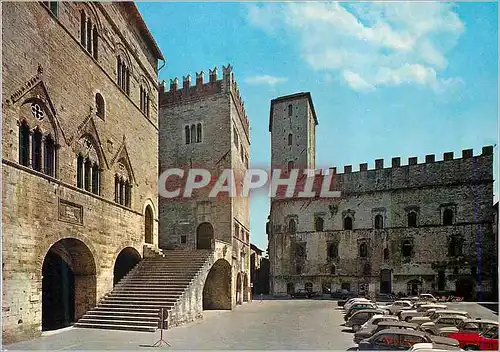 Moderne Karte Todi Palazzi del Capitano (Sec XIII) del Popolo (Sec XII XIII)e