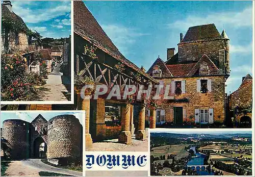 Cartes postales moderne Domme Vallee de la Dordogne Rue Fleurie La Maison du Gouvernement La Porte des Tours