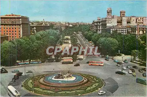 Cartes postales moderne Madrid Place de Neptuno et Promenade du Prado