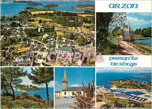 Cartes postales moderne Arzon La Presqu'Ile de Rhuys Couleurs de Bretagnes Le Moulin de Pen Castel La Pointe de Port Nav