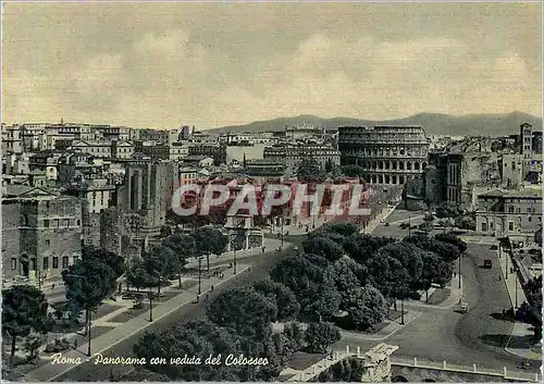 Cartes postales moderne Roma Panorama Con Veduta del Colosseo