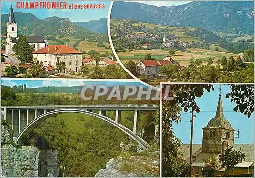 Cartes postales moderne Champfromier (Ain) et ses environs altitude 646 m et Montanges et le Pont des Pierres