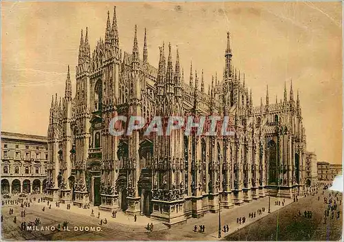 Moderne Karte Milano il Duomo