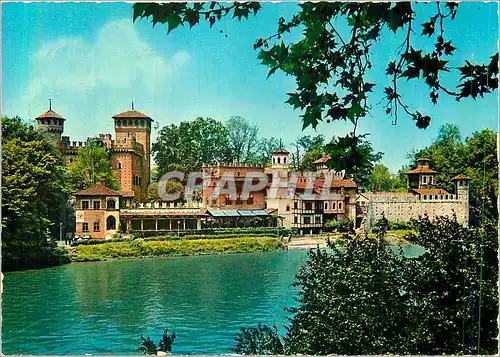 Cartes postales moderne Torino Le Fleuve Po et le Village Medievale