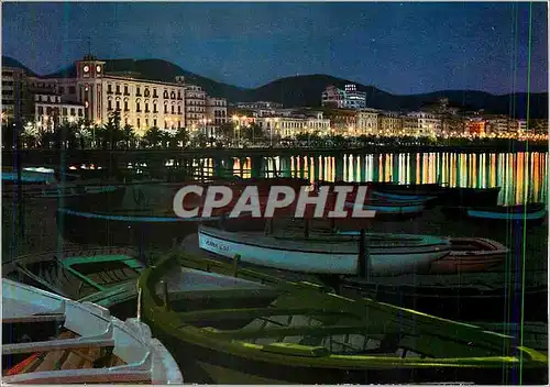 Moderne Karte Salerno La Nuit Promenade