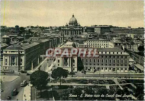 Cartes postales moderne Roma St Pietro Visto da Castel Sant'Angelo