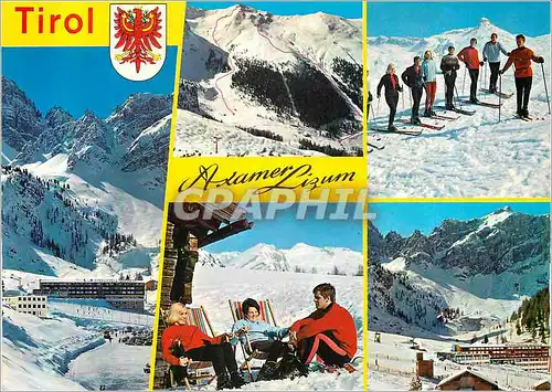 Moderne Karte Tirol Axamer Lizum 1600 m Olympiagebiet Pays du ski (Innsbruck Tirol)