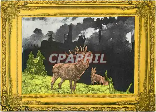 Cartes postales Originalgrafik Serie A Klaus Staeck 1974 es Rohrt Zum Himmel Cerf