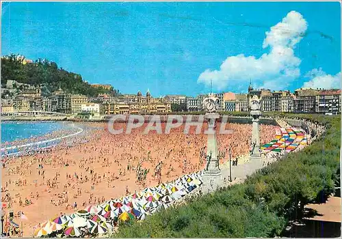 Cartes postales San Sebastian Promenade et Plage de la Concha