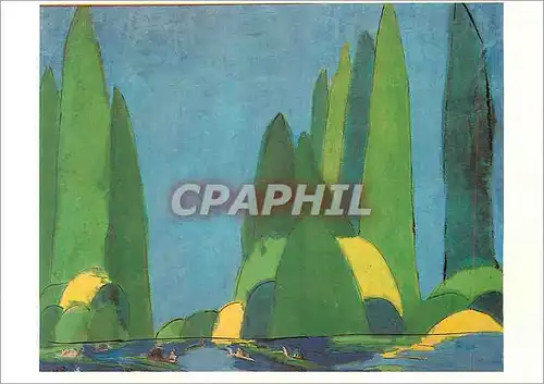 Cartes postales Coll Mia Ting Nyc Blue Water Green Mountain Everybody Fishing here