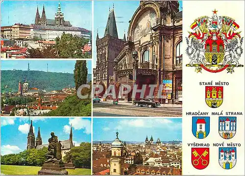 Ansichtskarte AK Prague Stare Mesto Hradcany Mala Strana Vysehrad Nove Mesto