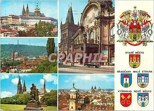 Cartes postales Prague Stare Mesto Hradcany Mala Strana Vysehrad Nove Mesto