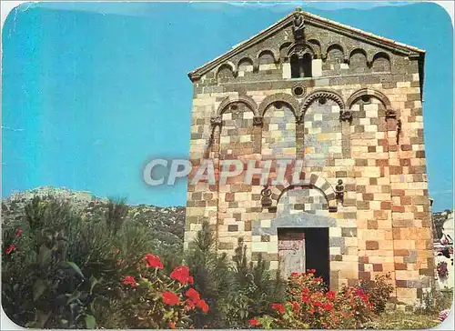 Moderne Karte Balagne Panorama de la Corse La Chapelle Romane de la Trinite a Aregno et le Village de Sant Ant