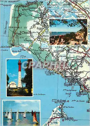 Cartes postales moderne La Presqu'Ile d'Arvert et la cote de Beaute