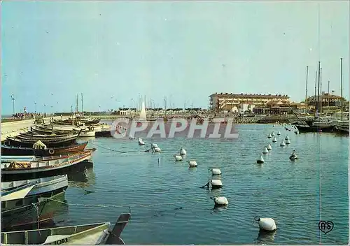 Moderne Karte Valras Plage (Herault) Le Nouveau Port de Plaisance Bateaux