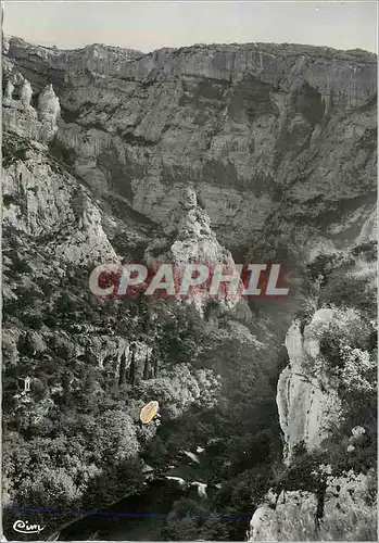 Moderne Karte Fontaine de Vaucluse (Vaucluse) Le Grand Rocher et La Vallee